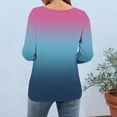 thumbnail image 4 of Gswybco 3/4 Sleeve Shirts for Women Casual Print Loose T-Shirt Dressy Blouse Sporty Business Work Pullover Tops V-Neck Tunic Tops, 4 of 6