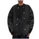thumbnail image 2 of Puntoco Chaqueta Tipo Cárdigan De Punto Con Cremallera Lisa, Informal, De Manga Larga Y Gran Tamaño Con Botones Para Hombre, 2 of 6