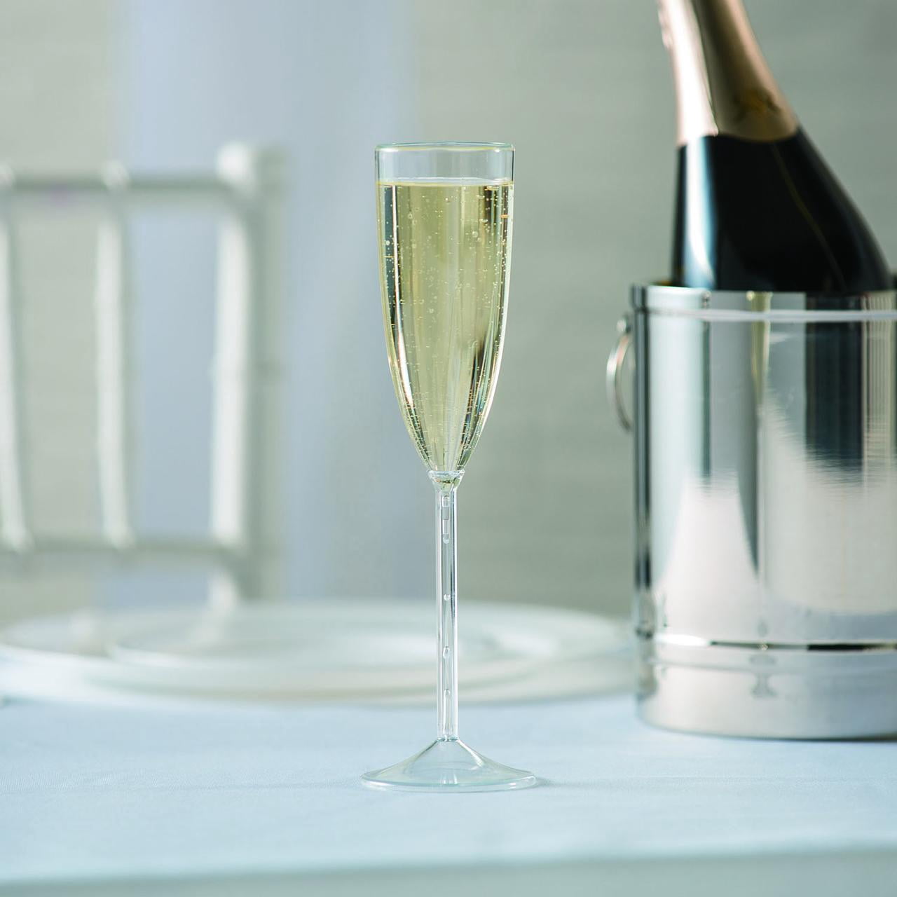 Fun Express Plastic Etched Champagne Flutes, 5 oz, Set of 25