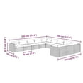 thumbnail image 4 of vidaXL 11 Piece Garden Lounge Set with Cushions Poly Rattan Brown, 4 of 4