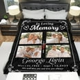 thumbnail image 3 of Custom Blanket with Photo and Text Memorial Gift for Lover, Couple,10 Photos Collage Blanket with Pictures Customized for Wife, Husband, Personalized Throw Blanket for Anniversary A Blankets, 3 of 5