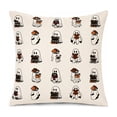 thumbnail image 2 of Halloween Ghost Print Throw Pillow Cover Spooky Ghost Decor Cushion Case 18x18 for Sofa Couch Home Decor by OVFUIZ, 2 of 6