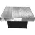thumbnail image 3 of Meridian Furniture Palladium Textured Metal Coffee Table in Chrome, 3 of 7