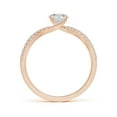 thumbnail image 2 of ANGARA Natural Twist Shank Diamond Engagement Ring in 14K Rose Gold for Women (Size-5.5mm| Color-I-J| Clarity-I1-I2) | April Birthstone, Anniversary, Jewelry Gift for Women | Natural Diamond Ring, 2 of 10