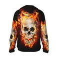 thumbnail image 2 of Goofa Satanic Skull Printed Women's UPF 50+ Sun Protection Hoodie Jacket Lightweight Long Sleeve Sun Shirt for Women with Pocket Hiking Outdoor-XX-Large, 2 of 9