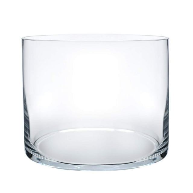 Florero de cristal Royal Imports, cilíndrico, 15 cm de alto, transparente