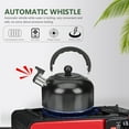 thumbnail image 5 of Stainless Steel Whistling Tea Kettle with Wooden Handle - 3L Black, 5 of 6