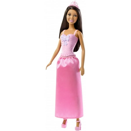 Barbie Princess Doll with Brunette Hair & Shimmery Pink Skirt