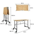 thumbnail image 6 of COSCO Smartfold Portable Folding Workbench, Hardwood Top (400 pound weight capacity, Dark Gray), 6 of 9