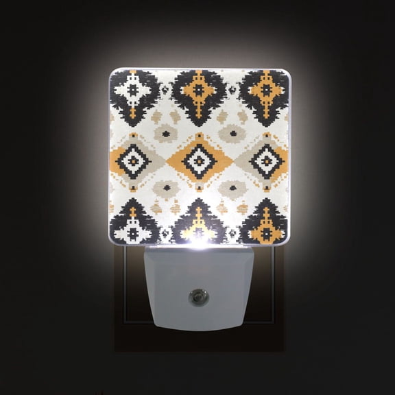 Yayeee LED Plug in Night Light for The Home with Auto Dusk to Dawn Light Sensors, 2 Pack, White and Black
