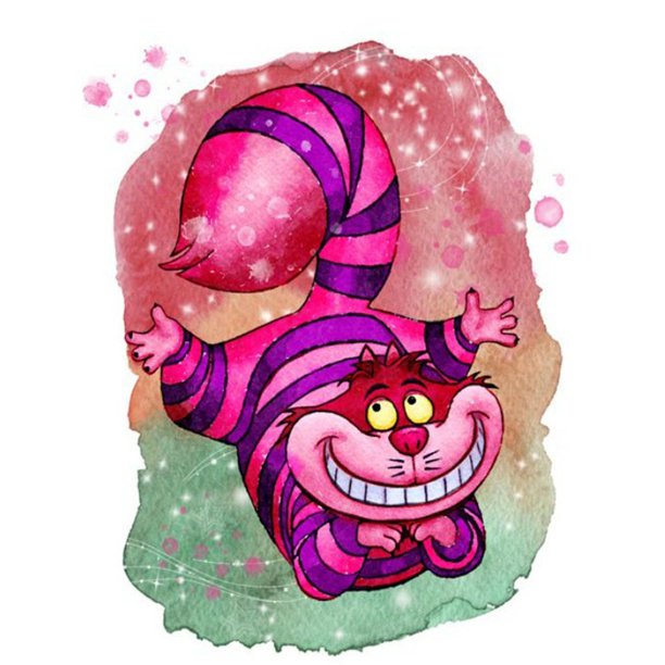 Pintura de diamante 5D DIY Taladro redondo completo Cheshire Cat Home Decor Craft (V2790) Hugtrwg Para estrenar