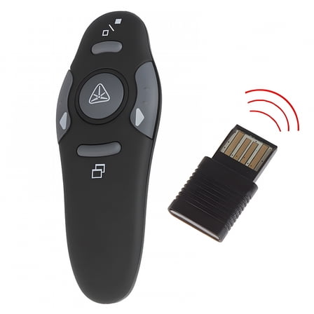 GJX Wireless Presenter Remote RF 2.4GHz USB Presentation Remote Control PowerPoint Presentation Clicker for Mac/Keynote/PC/Laptop/PPT