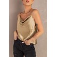 thumbnail image 2 of POGLIP Women's Apricot Cowl Neck Spaghetti Straps Tank Top, 2 of 6