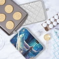 thumbnail image 5 of Pot Holders Set of 2 Heat Resistant 338℉ Kitchen Oven Gloves Potholder Cooking Baking Microwave Mitts Polar Bear in Night, 5 of 7