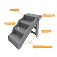 thumbnail image 3 of Tail Waggers Dog Stairs Flexi-Step, Foldable Dog Steps with 4-Step Design and Non-Slip Treads, Medium, 3 of 12