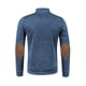thumbnail image 4 of pstuiky camisa de manga larga para hombre, Chaqueta tipo cárdigan con cremallera y cuello alto de manga larga de color liso para hombre Tops casuales para hombres xl, 4 of 4