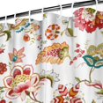 thumbnail image 4 of Floral Shower Curtain Watercolor Botanical Bathroom Decor Rustic Flower Design Fabric Bath Curtain for Tub Country Style Home Accessories with Hooks，36x72in(90x180cm), 4 of 5