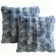 thumbnail image 2 of Sanmadrola Pillow Covers 18x18 Fluffy Faux Rabbit Fur Decorative Throw Pillows Case, Shaggy Decorative Cushion Covers for Sofa, Bedroom, Living Room, Cozy Home Décor, Set of 2, 2 of 7