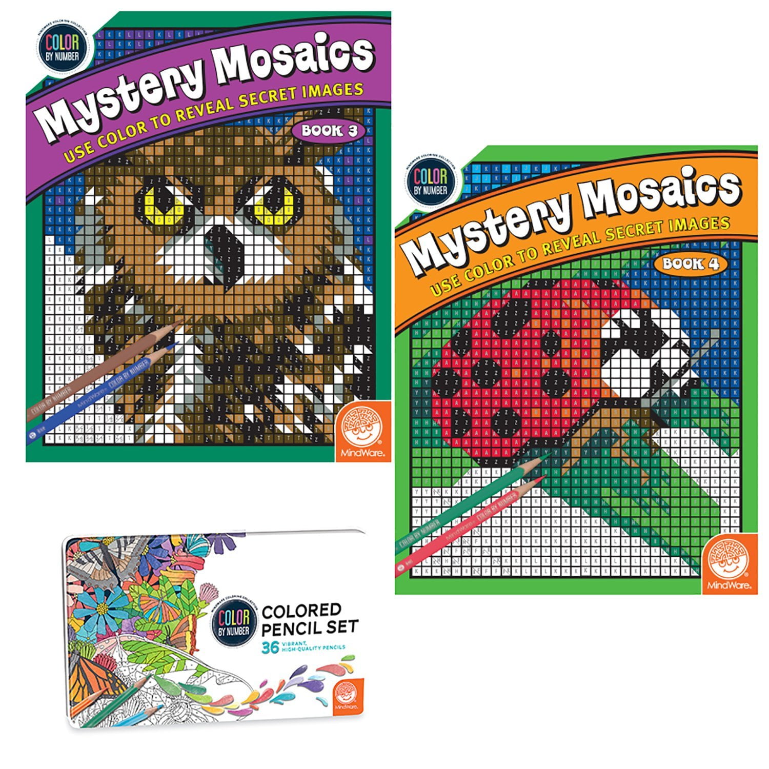 Download Color By Number Mystery Mosaics Set Books 3 4 With Pencils Toys That Teach Studies Show That Color Coded Puzzles Are One Of The Best Tools By Mindware Walmart Com Walmart Com