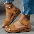 thumbnail image 2 of Mostsola Womens Sandals Adjustable Open Toe Platform Wedges Breathable Orthopedic Walking Sandals, 2 of 6