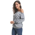 thumbnail image 3 of Purcoar Women's Sweatshirt Glasses Long Sleeve Tops, 3 of 7