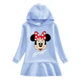thumbnail image 3 of MINISO Disney Mickey Mouse et Donald Duck Robe Sweat à Capuche pour Filles en Coton avec Motif Feuille de Lotus Décontractée, 3 of 7