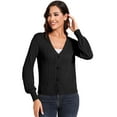 thumbnail image 2 of Womens Lightweight Button Down Cropped Cardigan Sweater Summer Crochet Tops Shrug for Dresses, 2 of 8