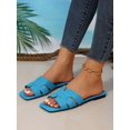 thumbnail image 2 of Women Snakeskin Embossed Slide Sandals, Artificial Microfiber Leather Fashion Sandals, 2 of 4