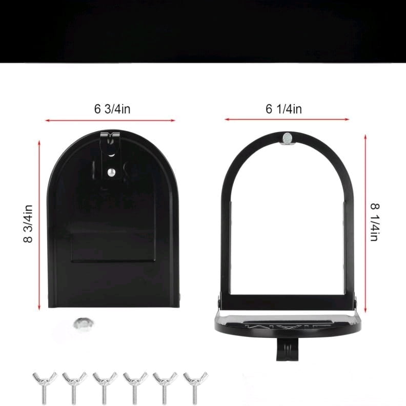 6 1/4"(W) x 8 1/4"(H) Mailbox Door Replacement, Metal Mailbox Door Front Panel for Brick Mailbox Door, Mail Box Snap-in Replacement Parts Postbox Insert Repair Kit