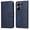 Blue, variant on Wallet Phone Case for Xiaomi Redmi 13 Pro 4G with Card Holder and Stand Function Black