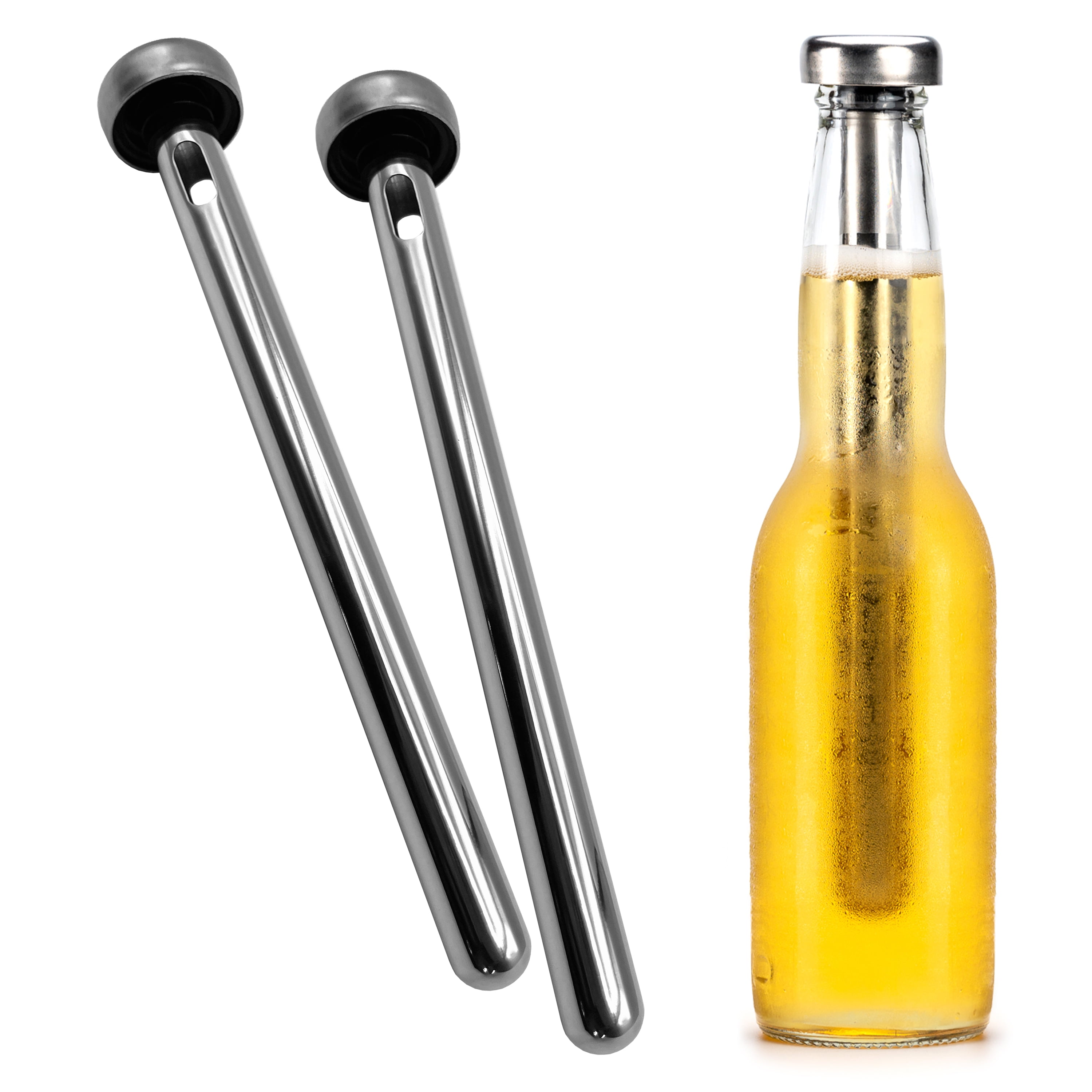 Tronixpro Stainless Steel Beer Chiller Sticks with Microfiber Cloth 2 