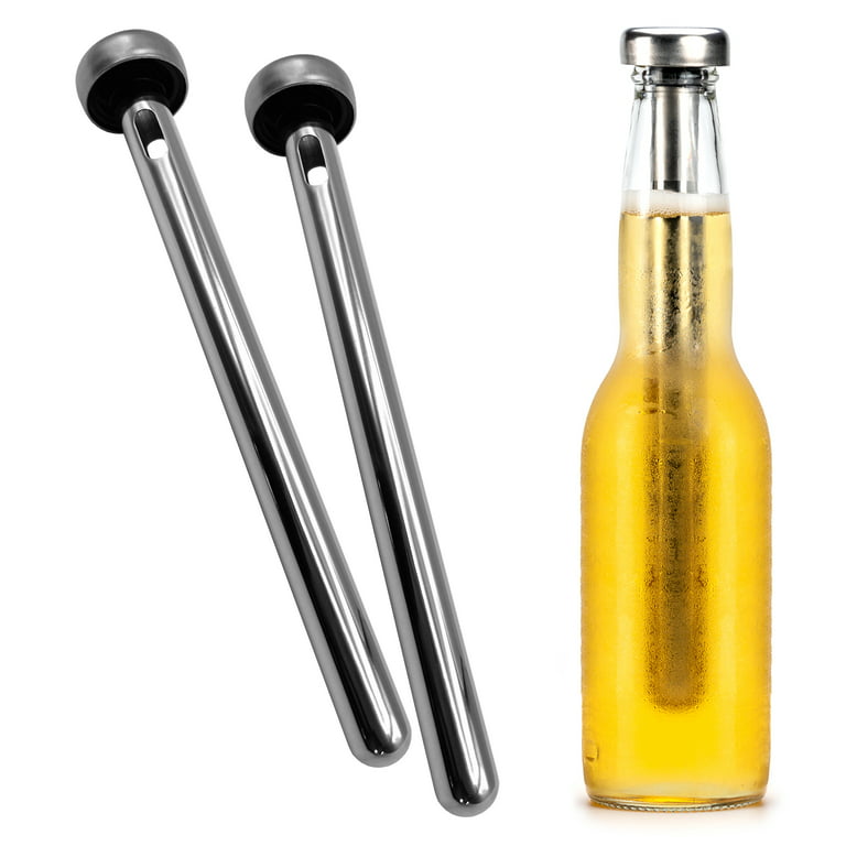 Kitchen + Home Beer Chiller Sticks - Stainless Steel Beverage Bottle Cooler  Cooling Sticks (2)