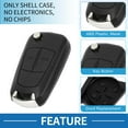 thumbnail image 4 of Carcasa de llave remota de entrada sin llave de 2 botones Unique Bargains para Vauxhall para Astra H 2004, 4 of 7