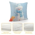 thumbnail image 4 of SHANXI Throw Pillow Covers Snowy Day Square Pillow Cases for Decorative Cushion Bed Couch Sofa Blue White 24x24in, 4 of 5
