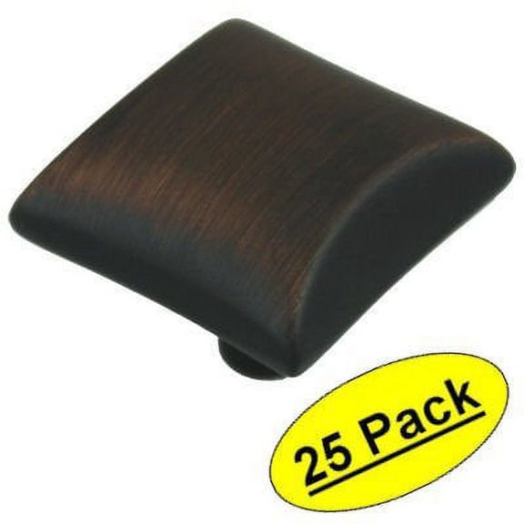 Cosmas 6262ORB Oil Rubbed Bronze Modern Cabinet Hardware Knob - 1-1/16" Inch Square - 25 Pack