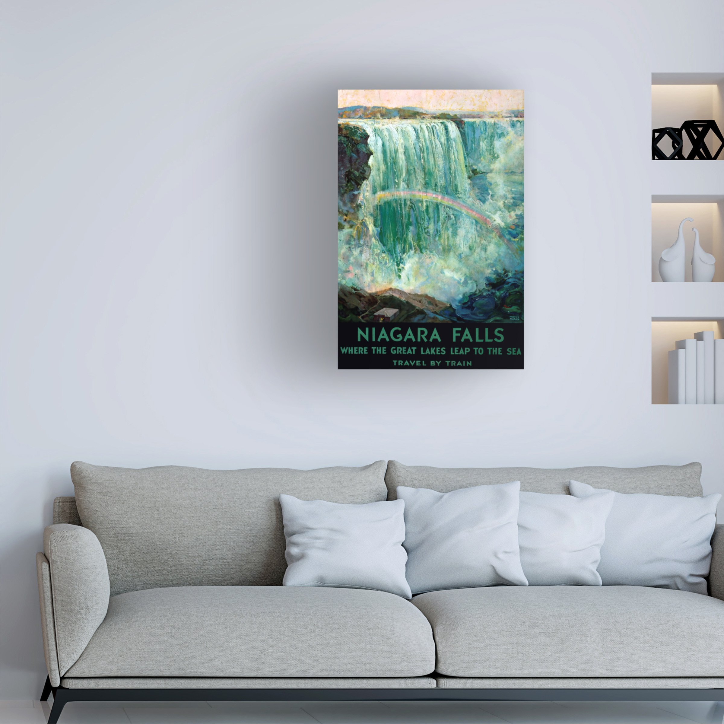 Trademark Fine Art 'Niagara Falls' Canvas Art by Vintage Apple Collection