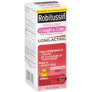 Robitussin: Long Acting Cough Suppressant/Fruit Punch Flavor Pediatric Cough & Cold, 4 oz