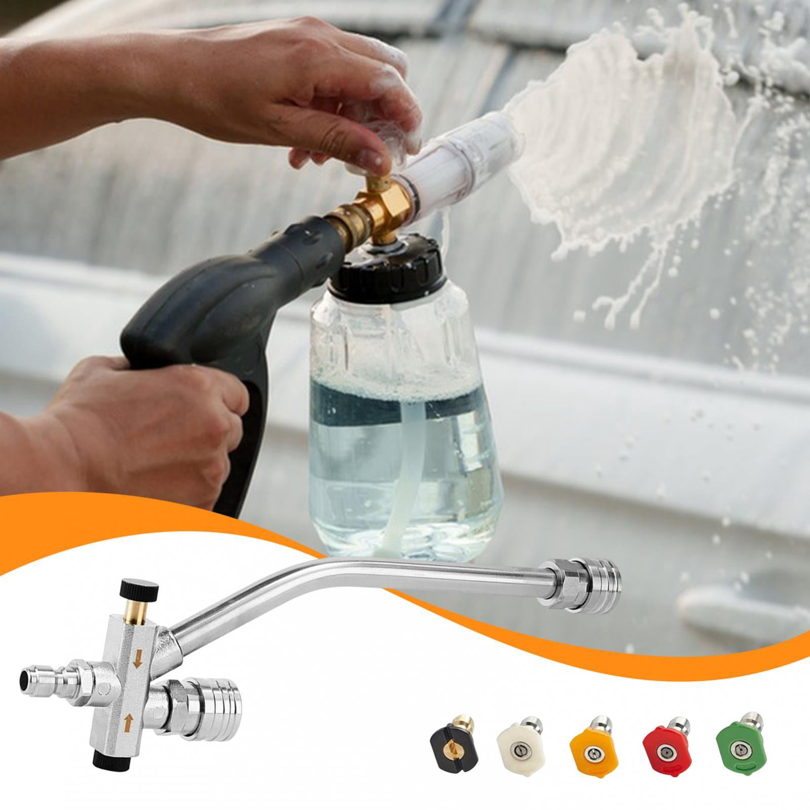 Fzaqwen Foam Cannon Double Connector Accessory 5 Sprayer Nozzles Convenient 1/4 inch for