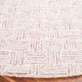 thumbnail image 3 of SAFAVIEH Micro-Loop Charlotte Solid Area Rug, Pink/Ivory, 5' x 5' Round, 3 of 7