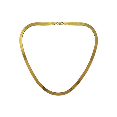 18kt Gold over Sterling Silver Flex Herringbone Chain, 18