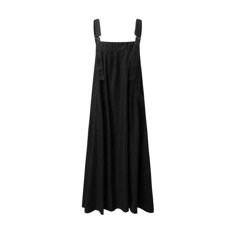 ladies black denim dress Women's Black Denim Dresses