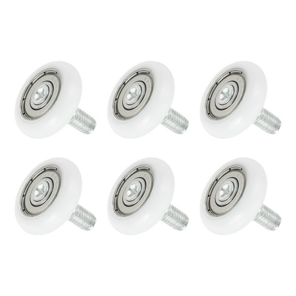 Uxcell 6 PCS Drawer Rollers 6x25mm Nylon Bearing Roller Drawer Pulley Wheels White