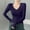 #Navy(New), variant on PNTUTB Women's Long Sleeve V-neck Pullover Solid Color Comfortable Shirt Soft Basic Tees Blouses