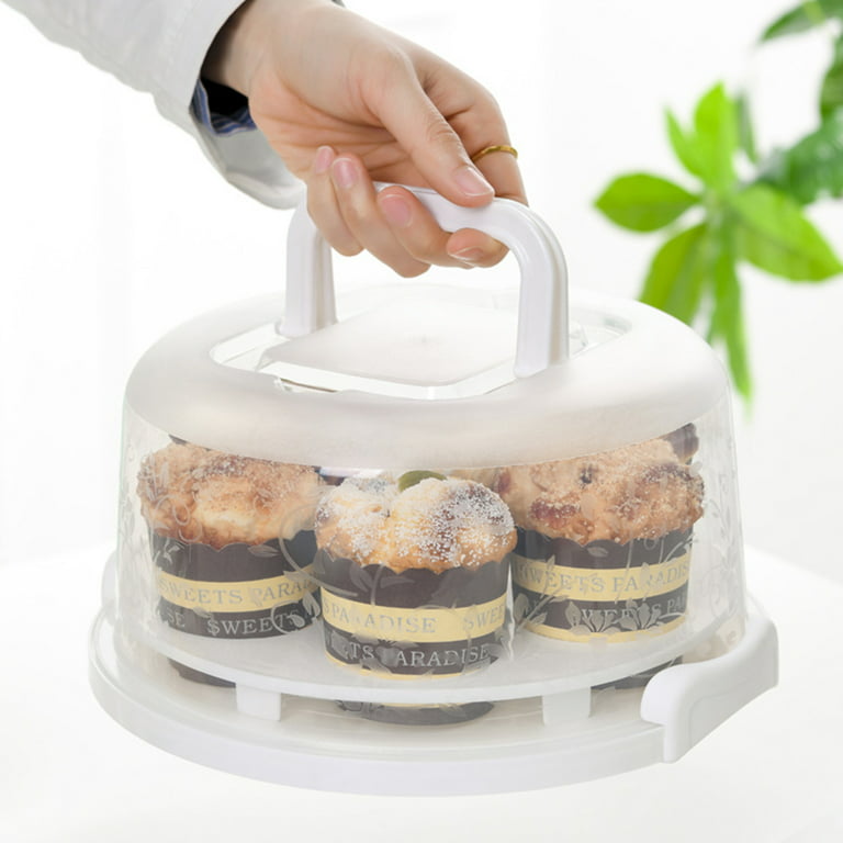NAMOARLY 1Pc cake box cake carrier with handle muffin carrying
