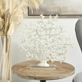 thumbnail image 2 of 17" x 16" White Resin Coral Sculpture with Clear Resin Base, by DecMode, 2 of 8