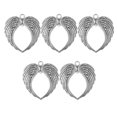 thumbnail image 2 of Paquete de 5 Amuletos de Alas de ángel, Colgantes, Suministros para Manualidades, de Corazón de Amor para La Fabricación de Joyas, Suministros Baoblaze Colgante del encanto, 2 of 6