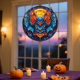 thumbnail image 4 of DVKOVI Halloween Suncatcher Stained Glass Window Hanging Decor Aesthetic Wall Decor Garden Sun Catchers Light Yellow A, 4 of 7