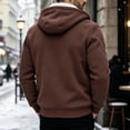 thumbnail image 4 of Enjoytime Fall Winter Hoodies for Men Long Sleeve Zip Up Jacket Fleece Lined Warm Soft Oversized Sweatshirt with Pocket, 4 of 8