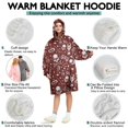thumbnail image 5 of Wearable Oversized Blanket,Red Skull Guitar Music Pattern Wearable Blanket Hoodie for Adults,Cozy Hooded Blankets with Super Pockets,Super Warm Fuzzy Pullover for Women & Men, 5 of 6