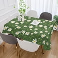 thumbnail image 5 of Floral Daisy Pattern Rectangle Tablecloth, Dust Proof Anti Wrinkle Wipeable Table Cloth Tabletop foration of Dinner Kitchen Wedding Holiday Party 60"x120" Decor Gift, 5 of 7